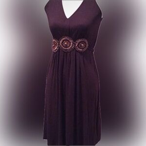 Dress Barn Sleeveless Brown Dress women’s size 4 Small